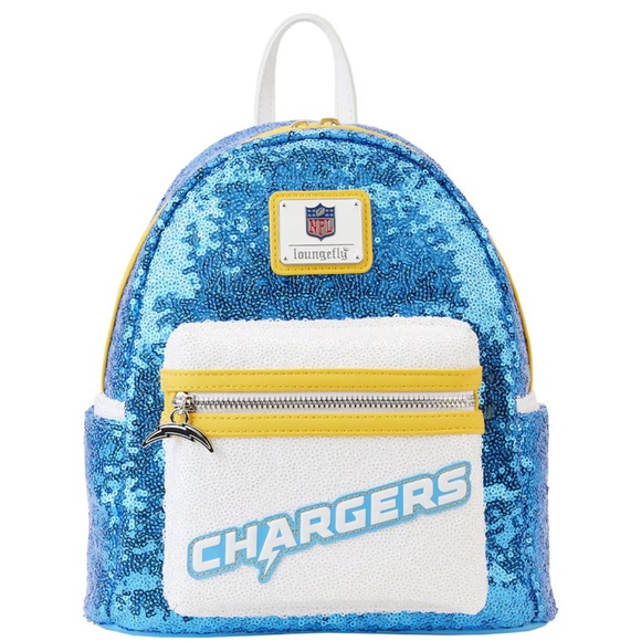 Los Angeles Chargers Loungefly Sequin Mini Backpack - Picture 1 of 5